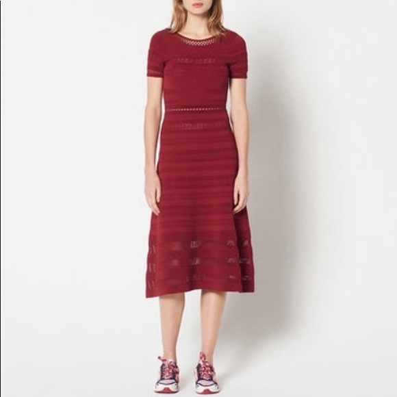 Sandro Dresses & Skirts - SOLD！NEW! Sandro MID-LENGTH KNIT DRESS